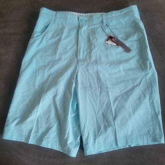 Short Par 4 Mens Chino Golf Shorts Size 32 Blue - Picture 1 of 5